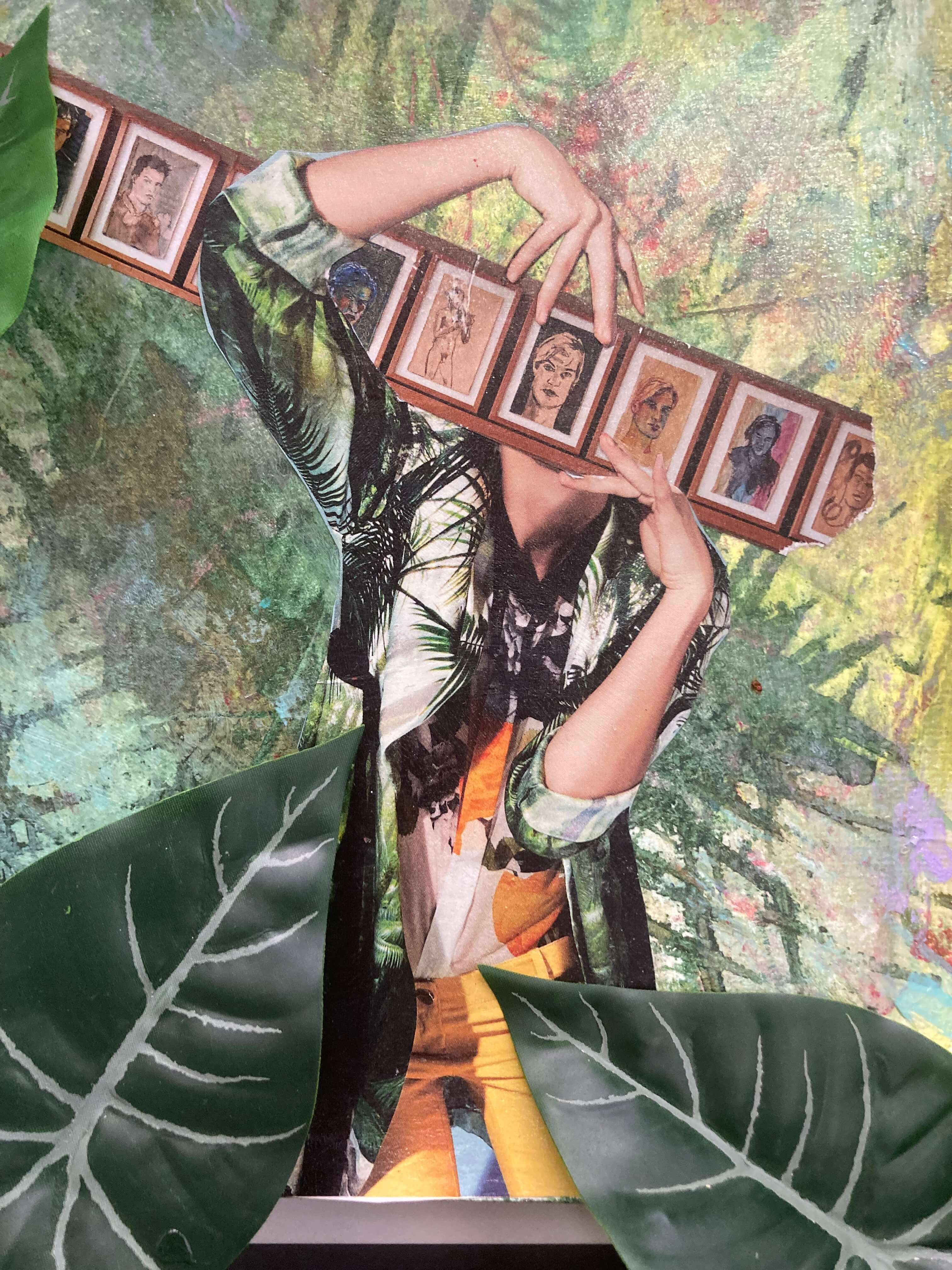 collage & mixed media, expeimenteren met technieken. - Foto