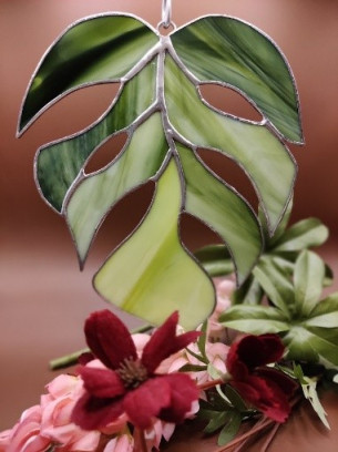 Glas in lood - cactus of blad (6u)