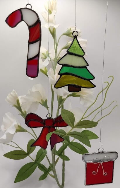 Glas in lood kerstversiering (8u) - Luzatone in TIENEN - Foto