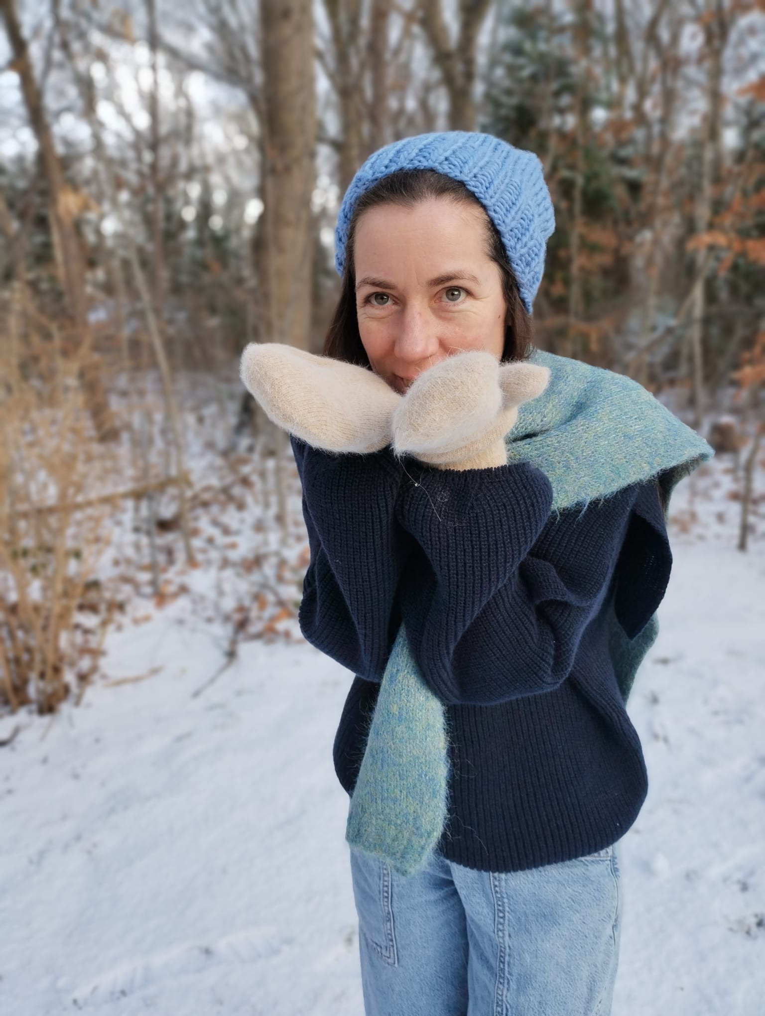 Warme muts breien - DIY kit - Foto