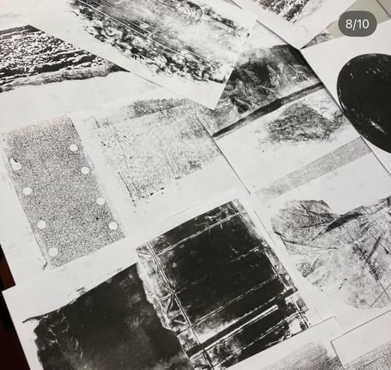 Wine & Art - monoprint collage - Foto