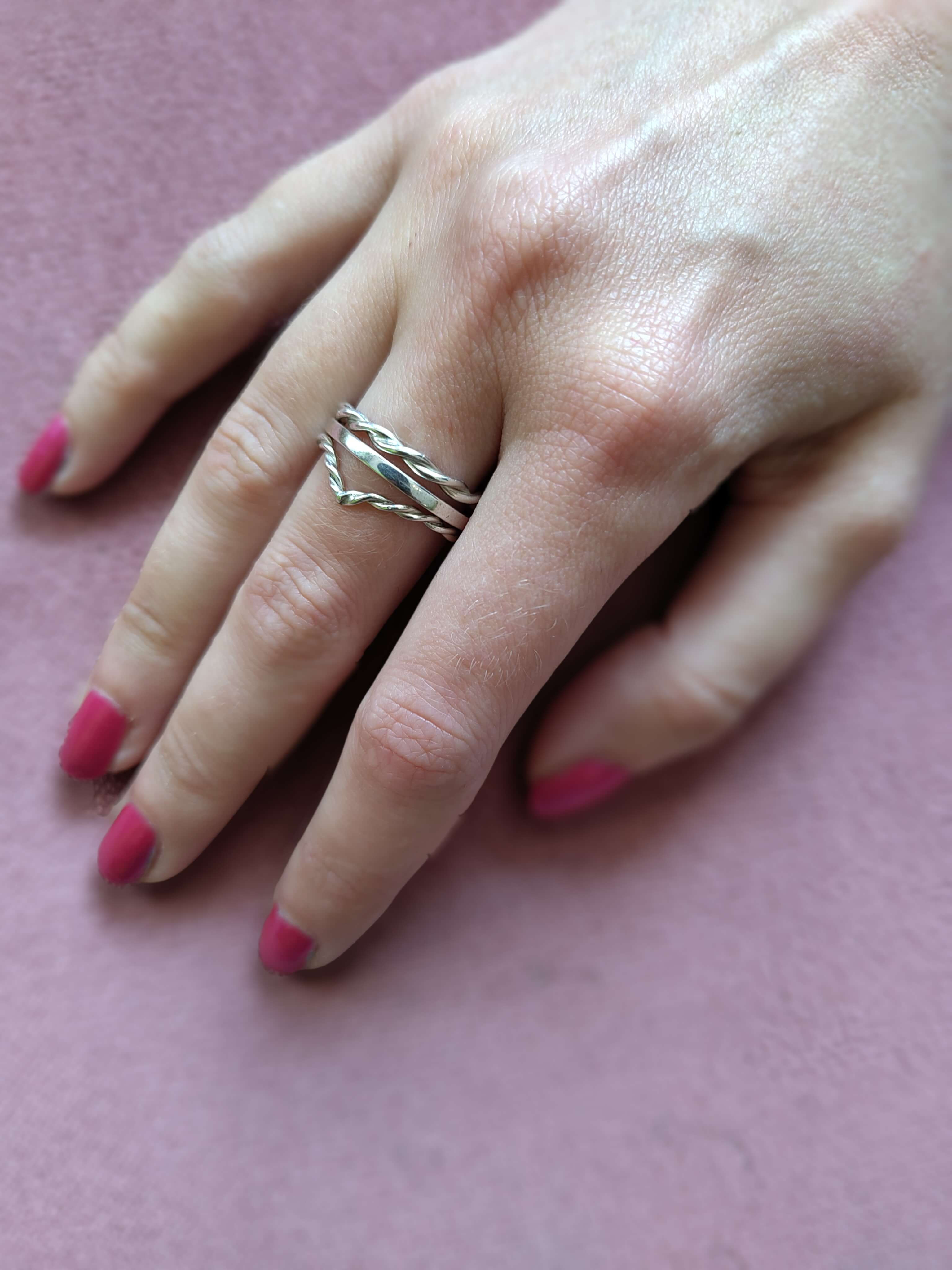 Setje zilveren aanschuifringen - Workshop - Foto