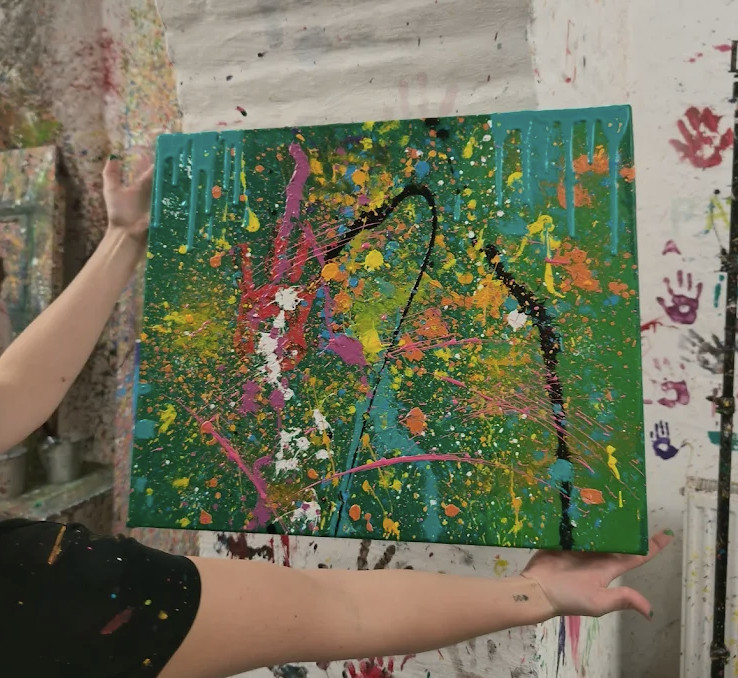 Teambuilding Splatter Art Painting in Antwerpen - Foto