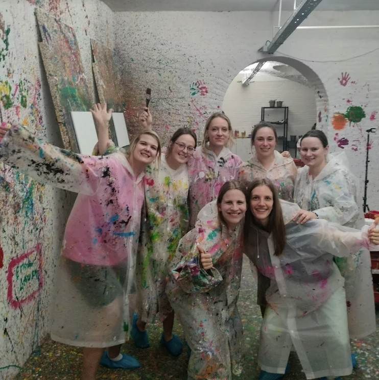 Workshop beleving Splatter Art Painting in Antwerpen - Foto