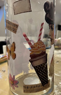 WORKSHOP - reverse decoupage vaas - Foto