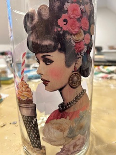 WORKSHOP - reverse decoupage vaas - Foto