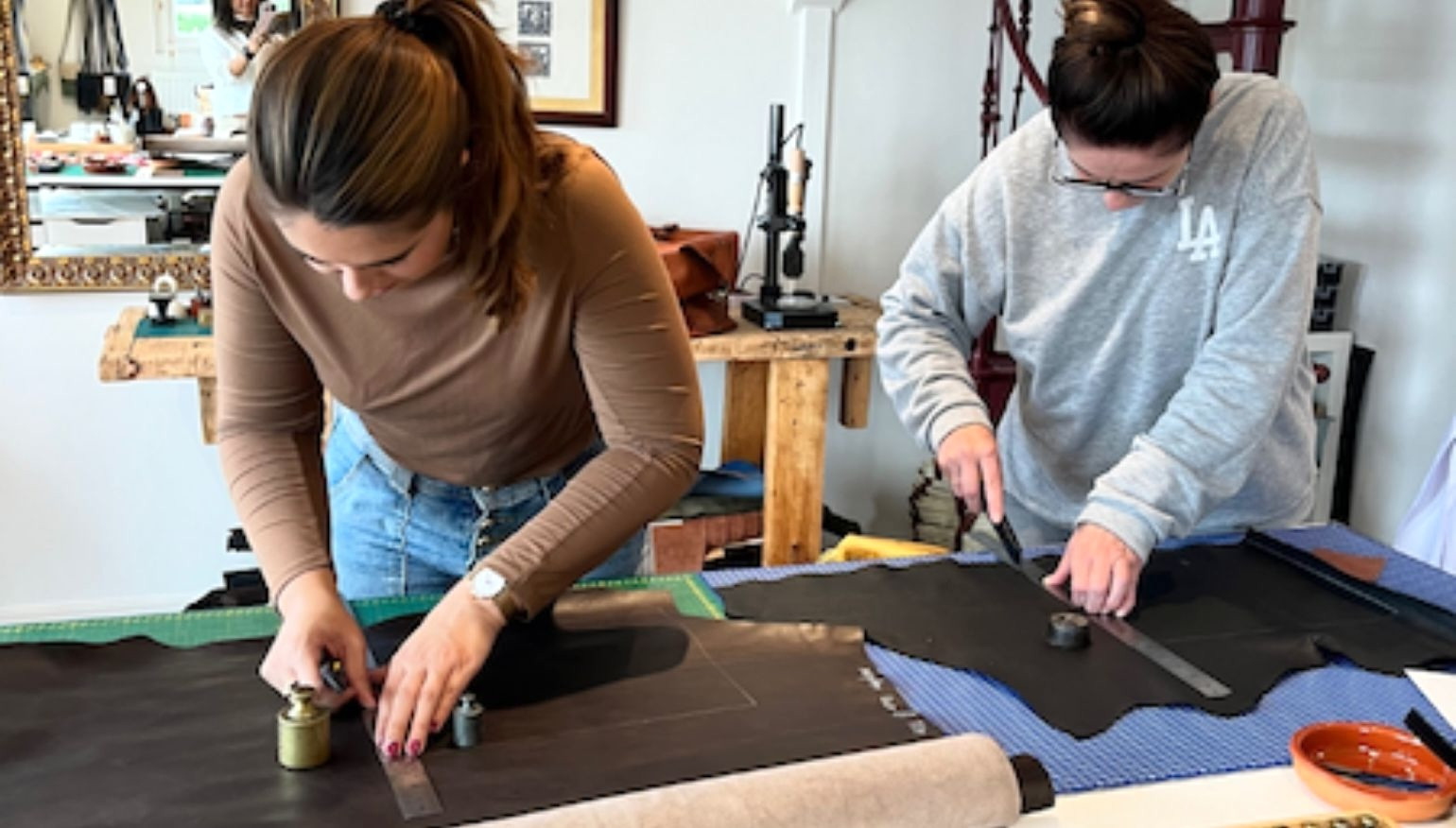 Workshop leren tas maken - Foto