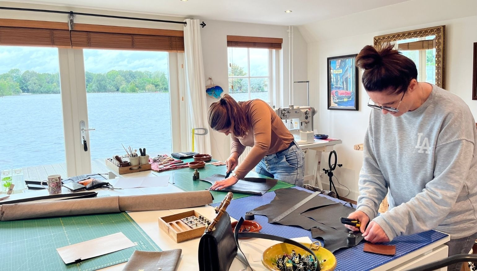 Workshop leren tas maken - Foto