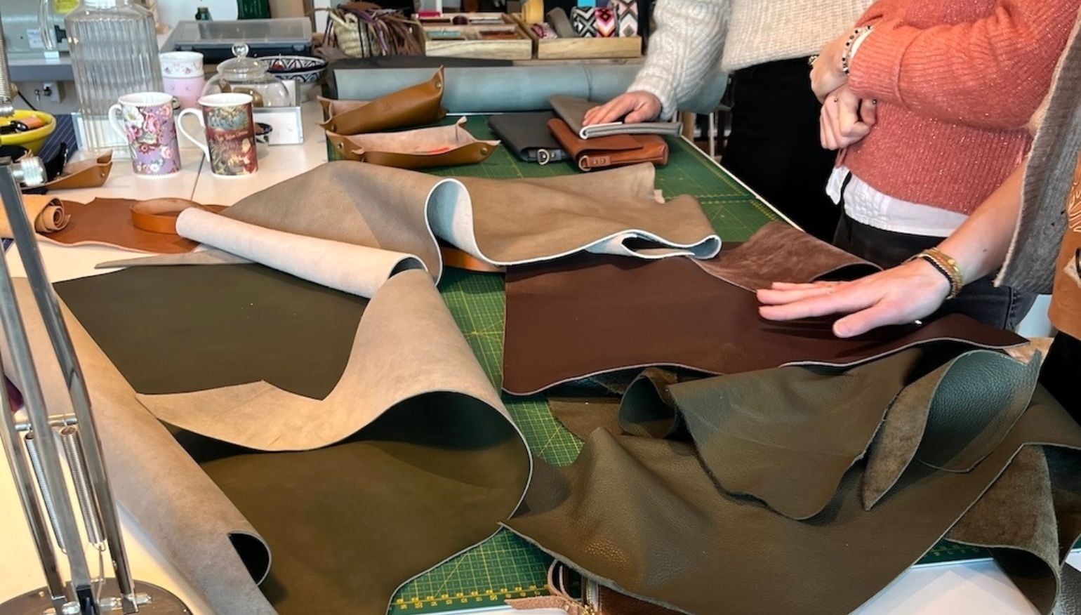 Workshop leren tas maken - Foto