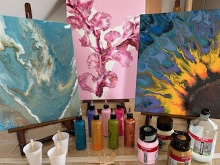 WORKSHOP ACRYLIC POURING - next level - dutch pouring & blowouts - Foto