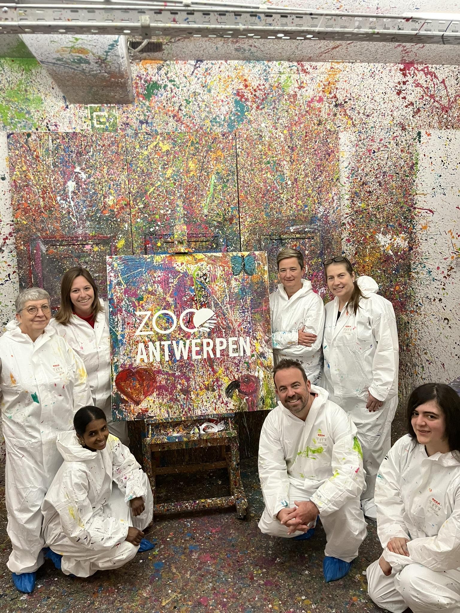 Teambuilding Action Painting in Antwerpen - Foto