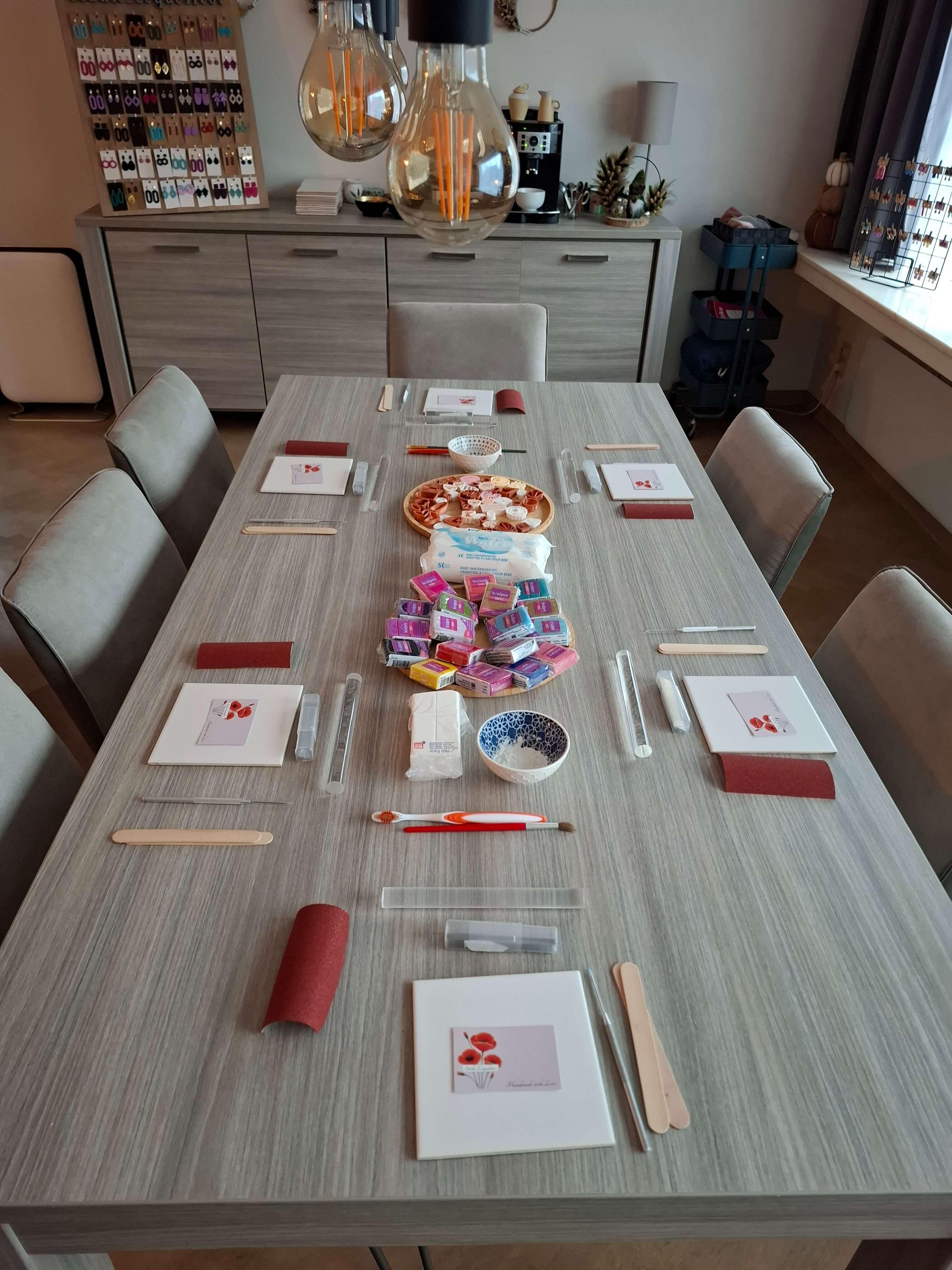 Oorbellen uit polymeerklei - Foto