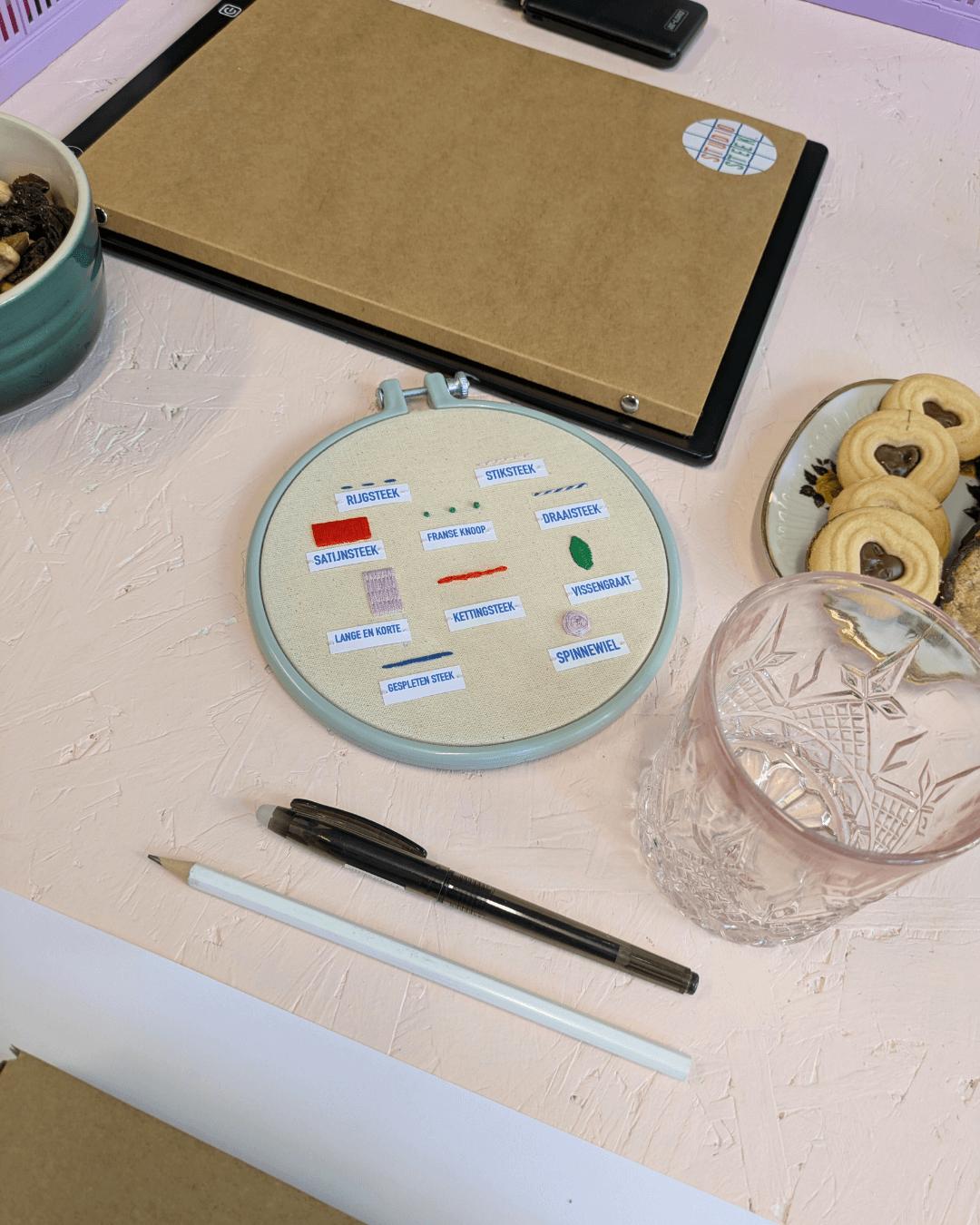 Borduren op sokken - Foto