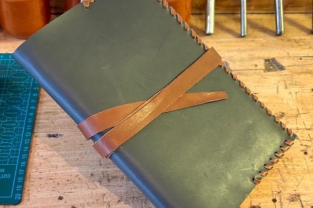 Workshop leren notebook cover maken