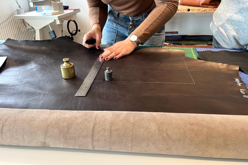 Workshop leren tas maken - Foto