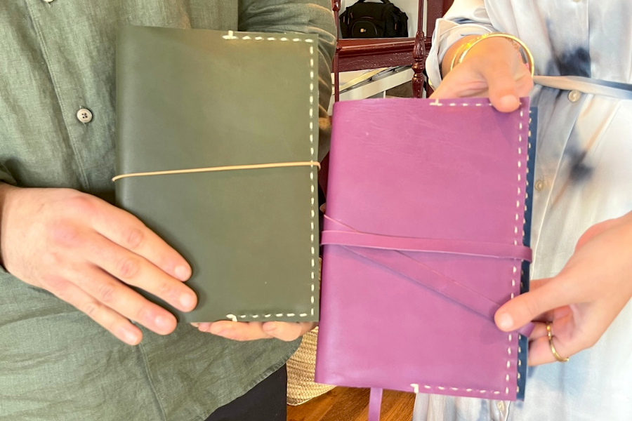 Workshop leren notebook cover maken 📚op locatie