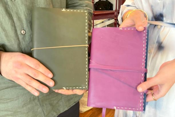 Workshop leren notebook cover maken 📚op locatie