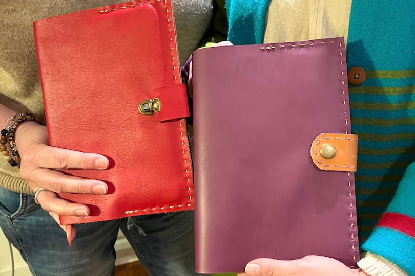 Workshop leren notebook cover maken 📚op aanvraag