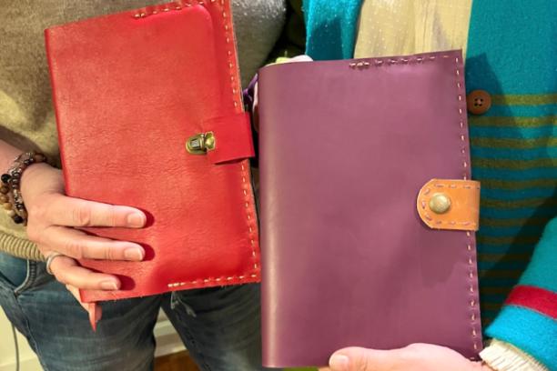 Workshop leren notebook cover maken 📚op aanvraag