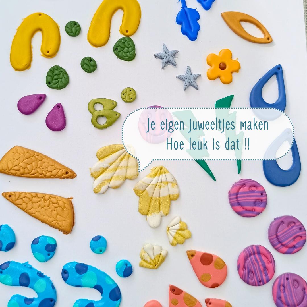 Juweeltjes maken uit polymeerklei (ouder-kind workshop) - Foto