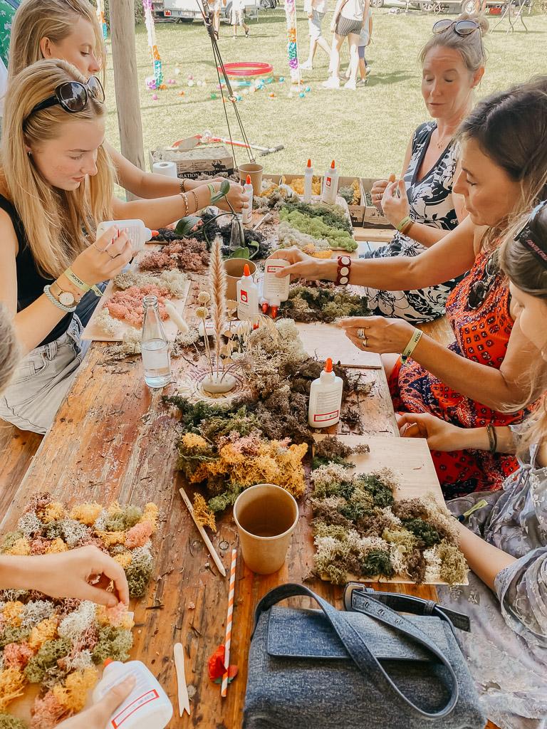 Workshop Moswand walk-in voor events - Foto