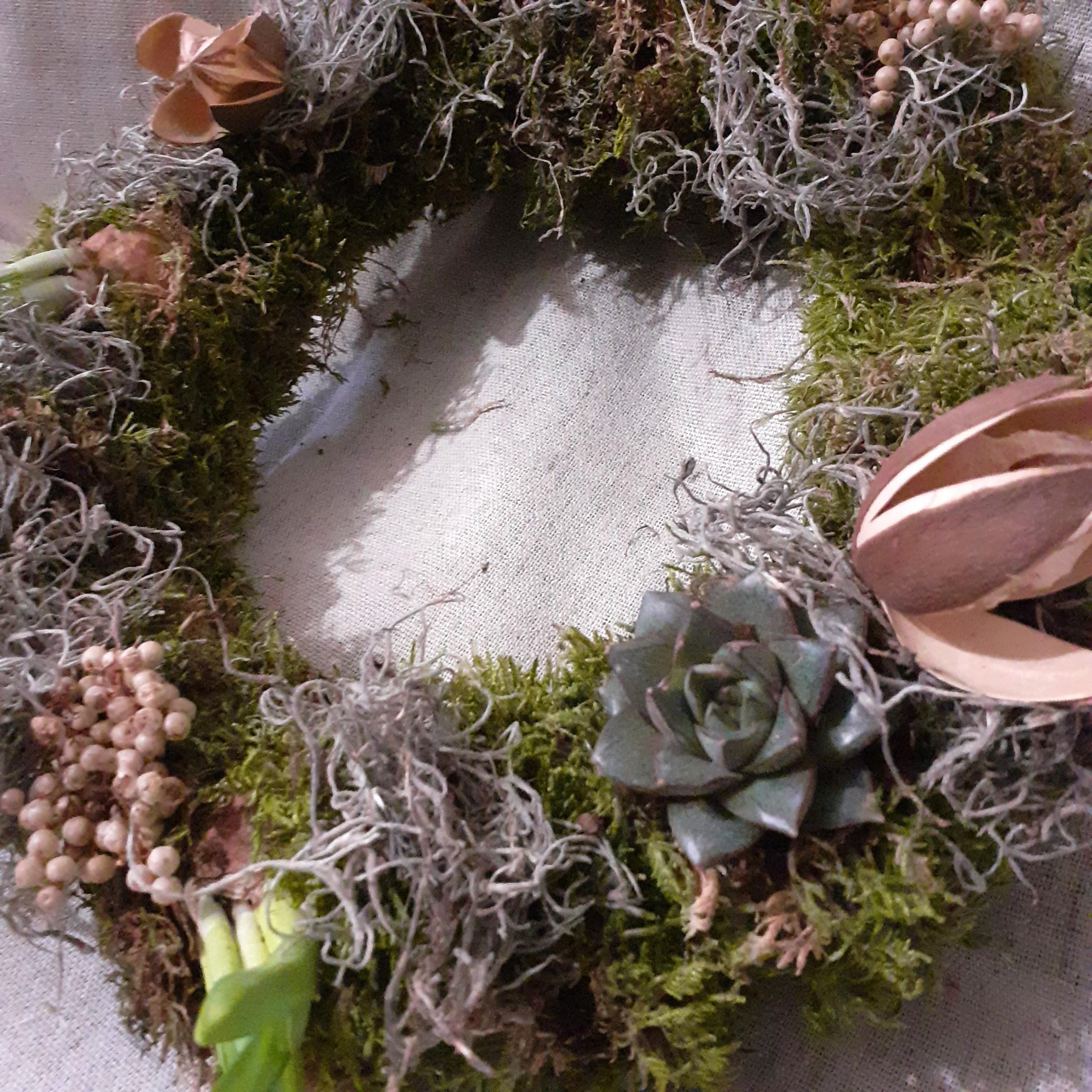 Workshop Levende krans maken met (vet)plantjes - Foto
