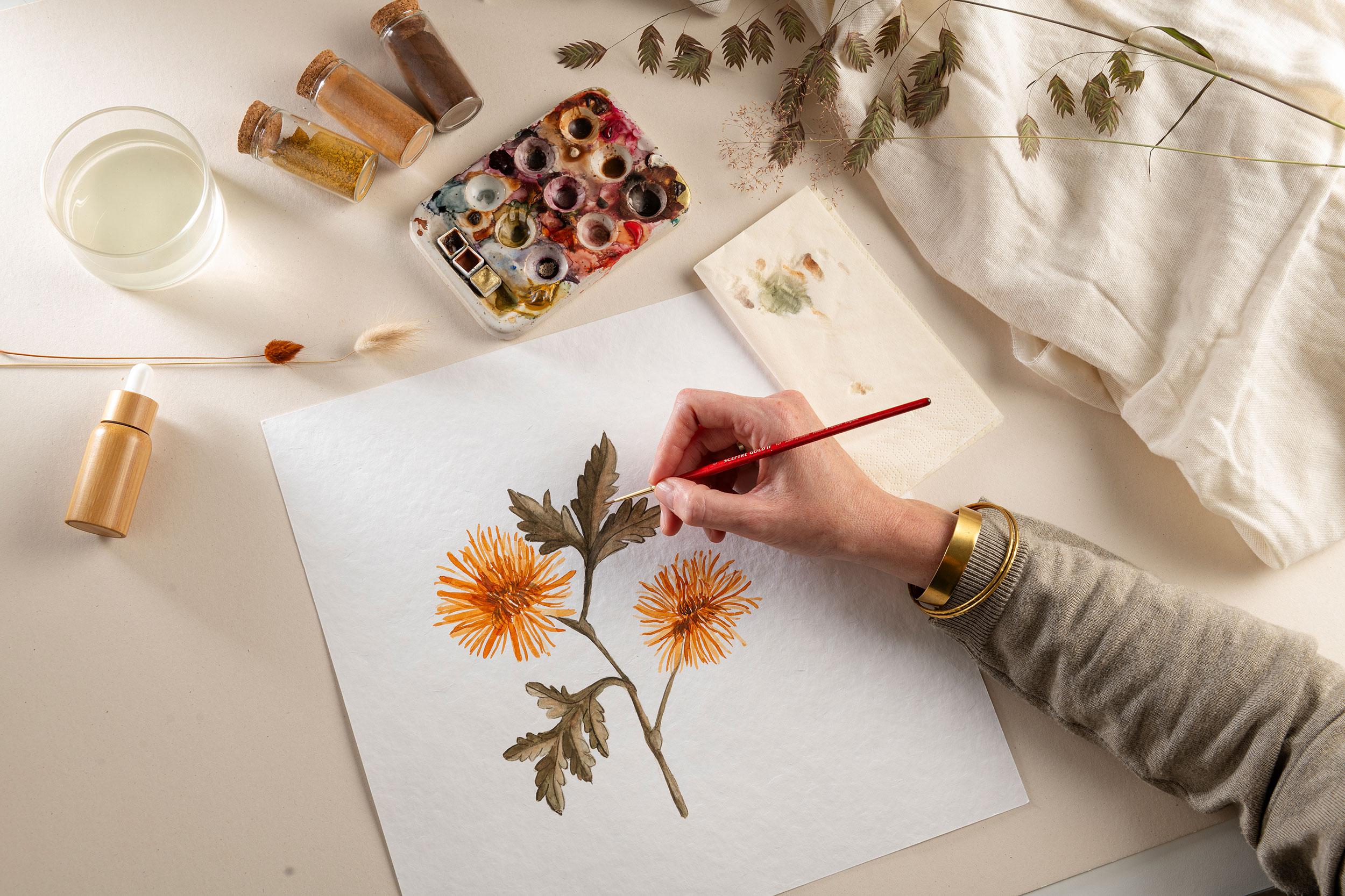 Geboortebloemen in Aquarel Dagworkshop - Foto