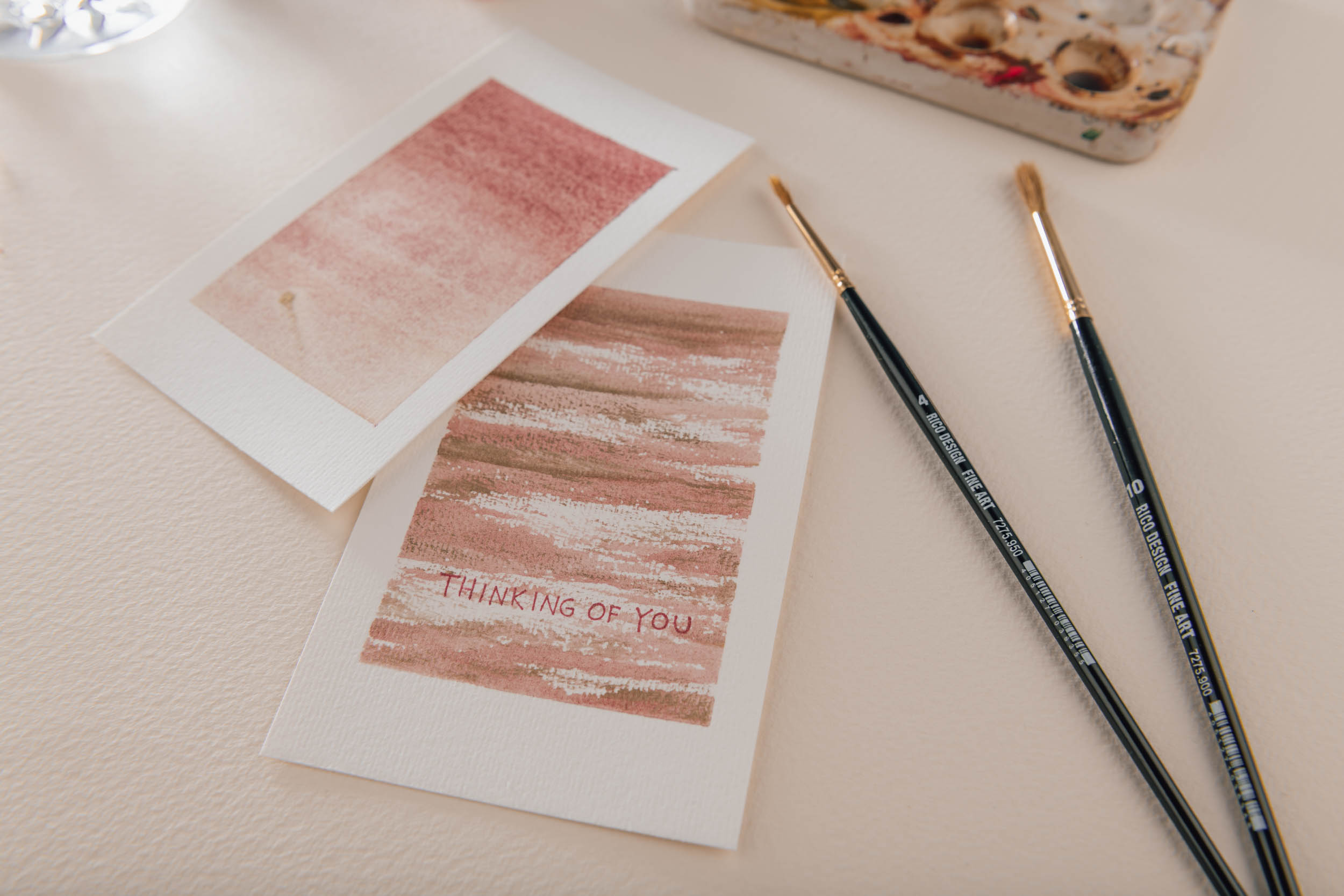 Troostkaartjes in aquarel