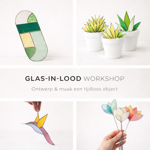 Glas-in-lood workshop: maak een suncatcher of bloem op steel