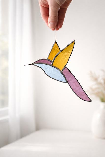 Glas-in-lood workshop: maak een suncatcher of bloem op steel - Foto