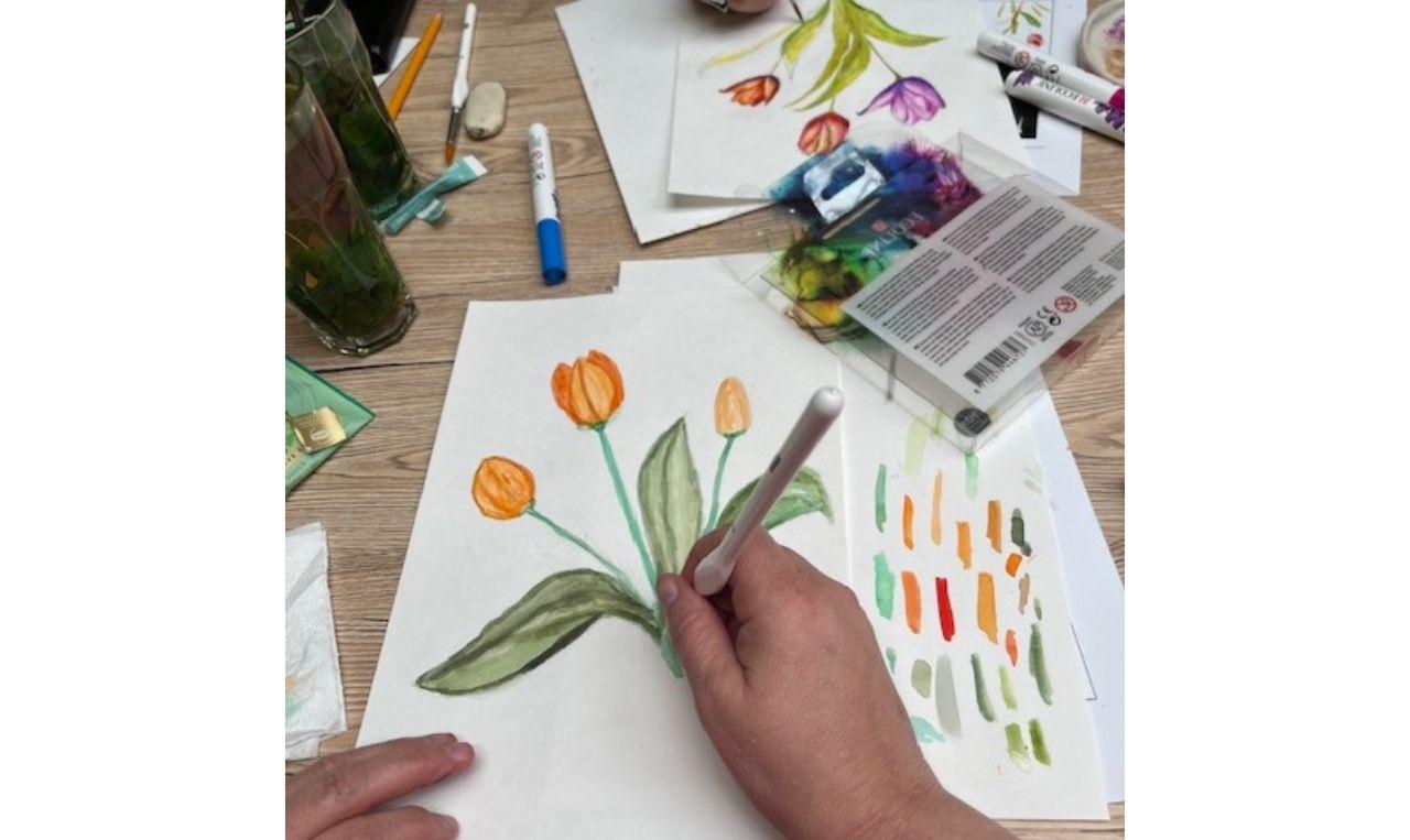 Tulpen tekenen & schilderen - Foto