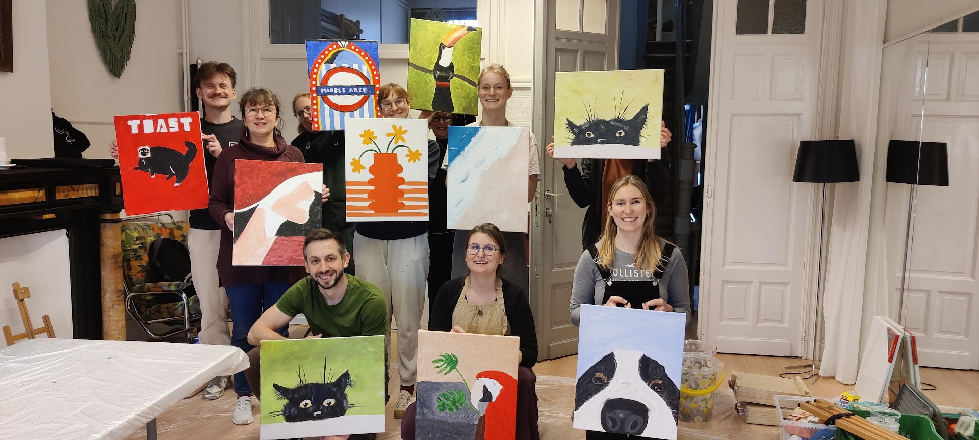 Schilderen met acryl - Luzatone workshops in HOEGAARDEN