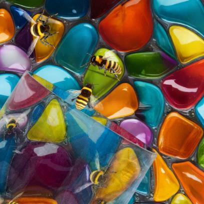 Groepsworkshop rijstpapier op glas