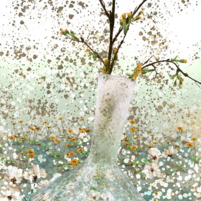 Workshop rijstpapier op glas