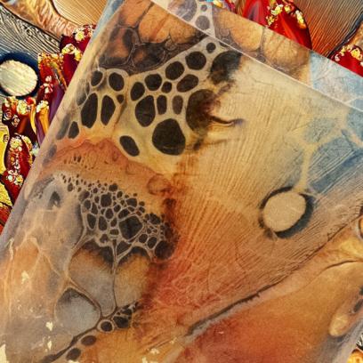 Workshop rijstpapier op glas