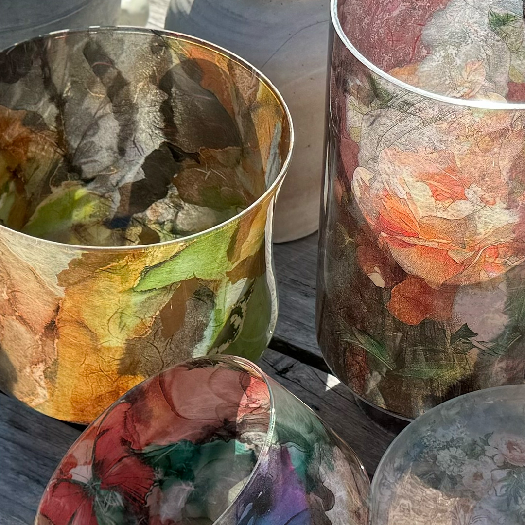 Workshop rijstpapier op glas