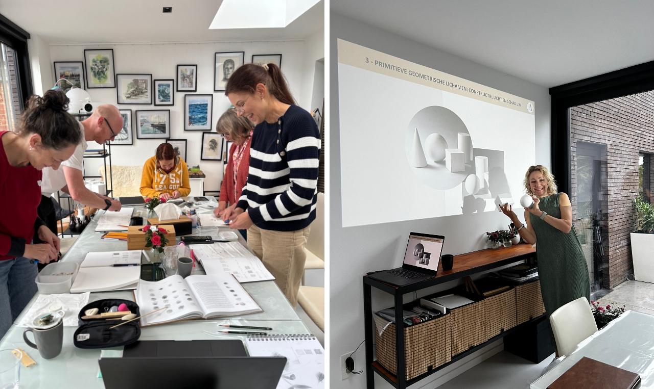 Cursus - LEREN TEKENEN - 6 lessen - basiscursus voor beginners - Foto