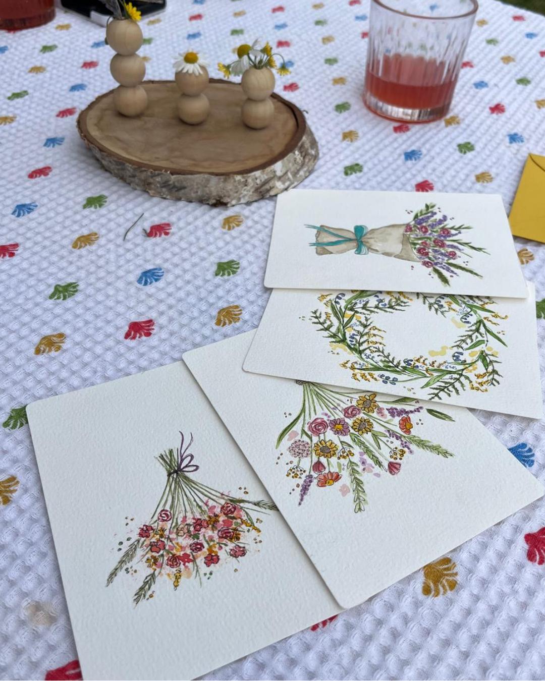 AQUAREL WORKSHOP - BLOEMEN -MECHELEN - Foto