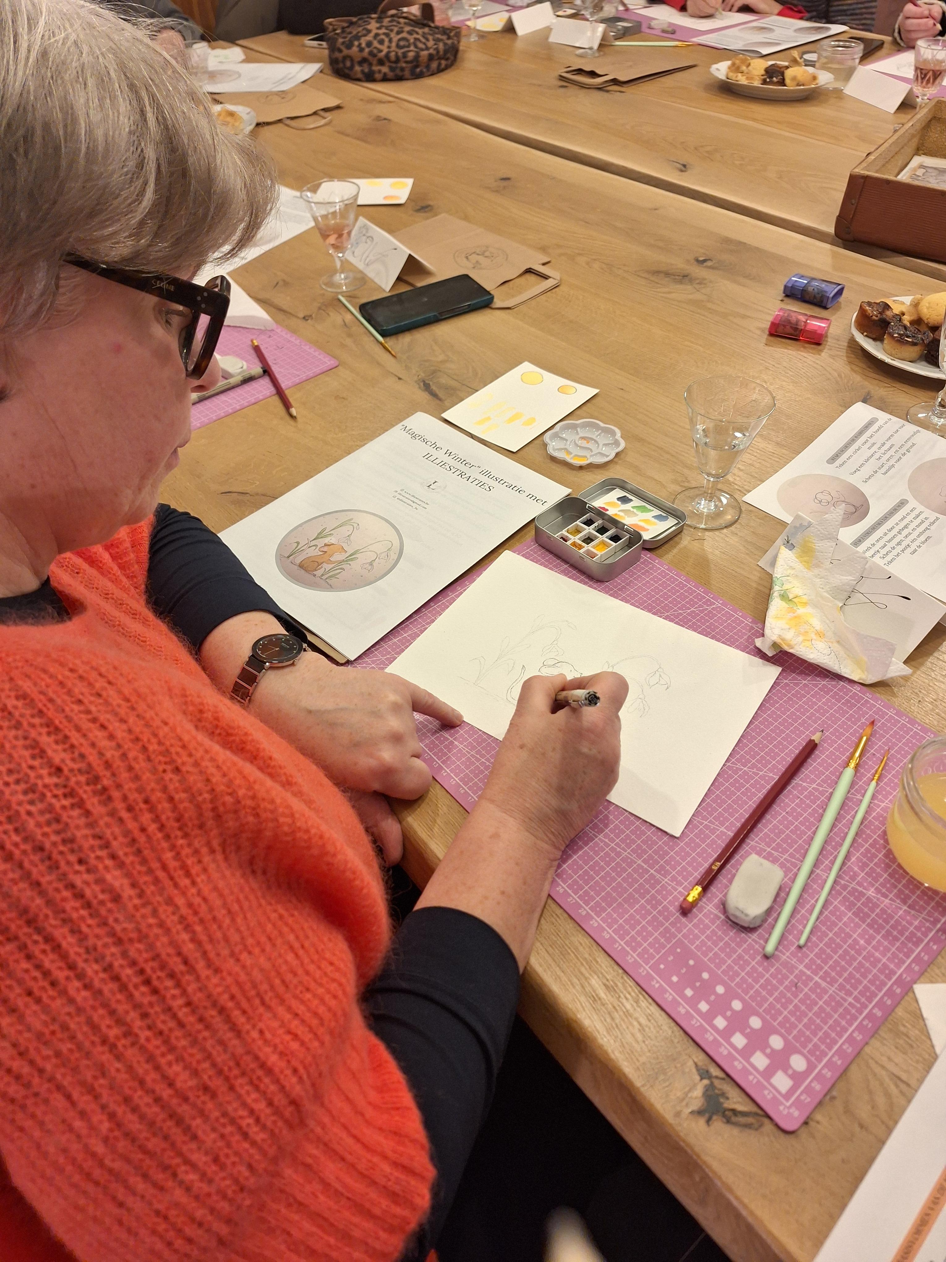 KERAMIEK & AQUAREL WORKSHOP - MECHELEN - Foto