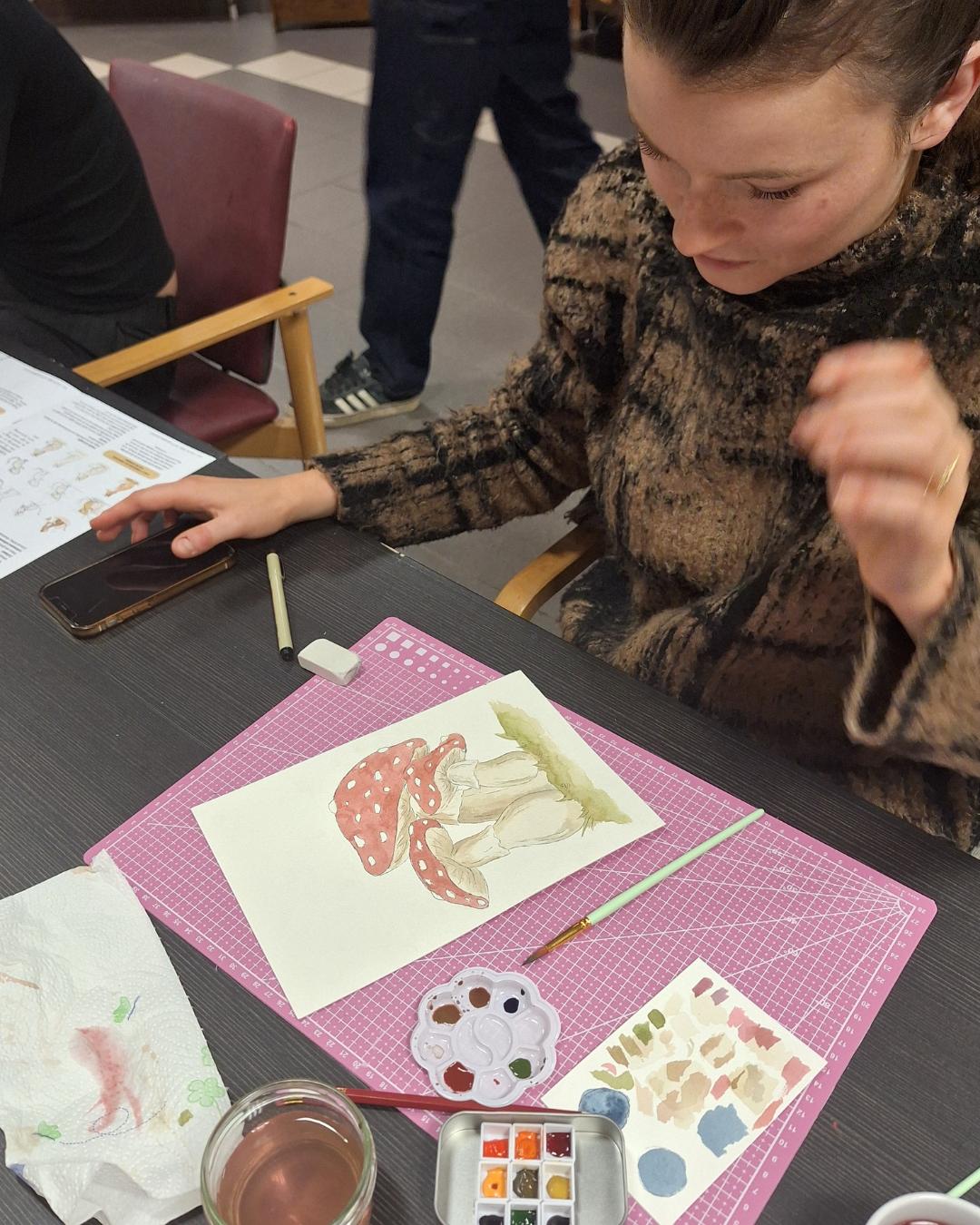 AQUAREL WORKSHOP - MECHELEN - HERFSTDIEREN - Foto