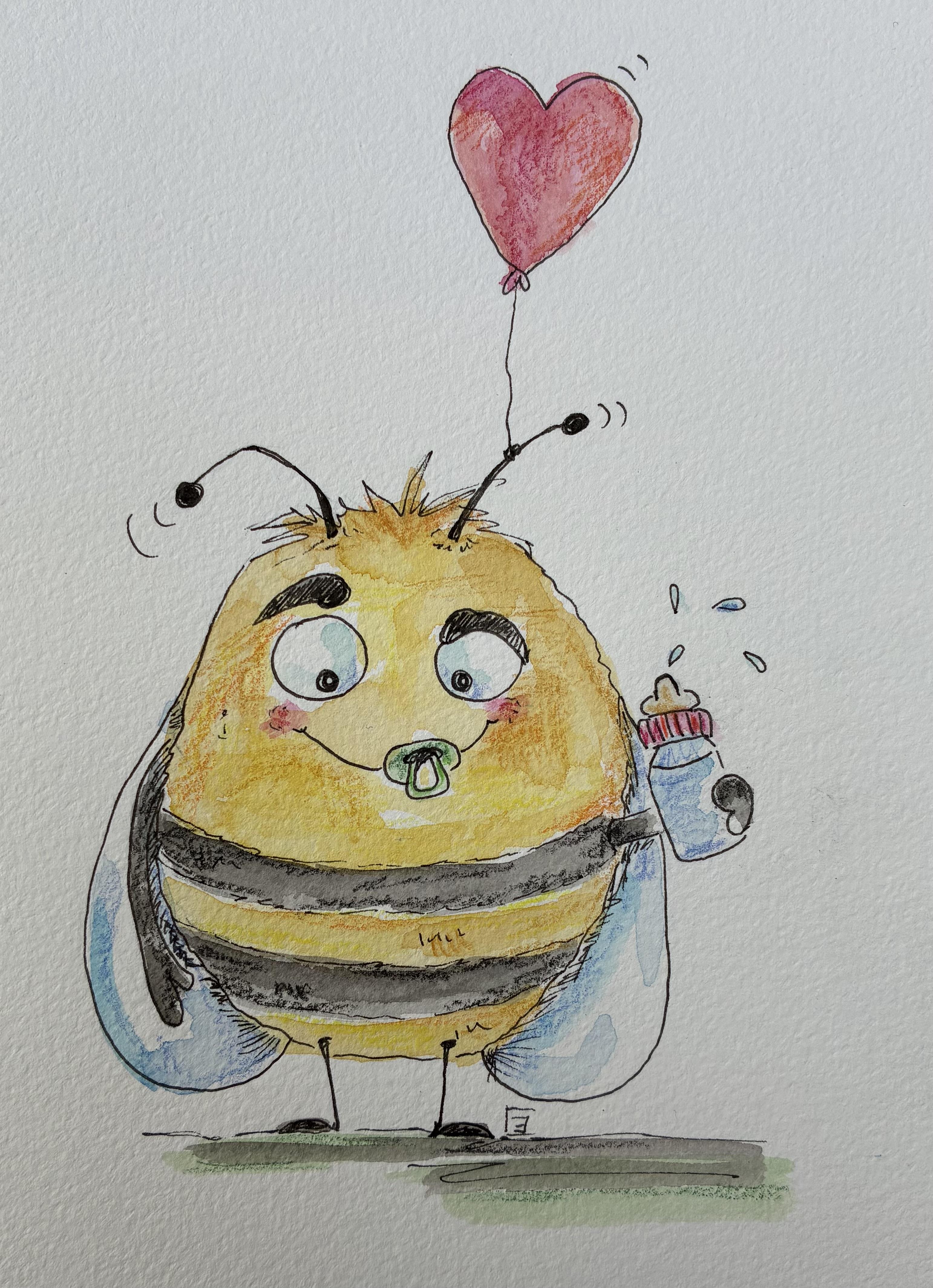 Babyshower: dieren illustraties maken voor de baby-kamer - Foto