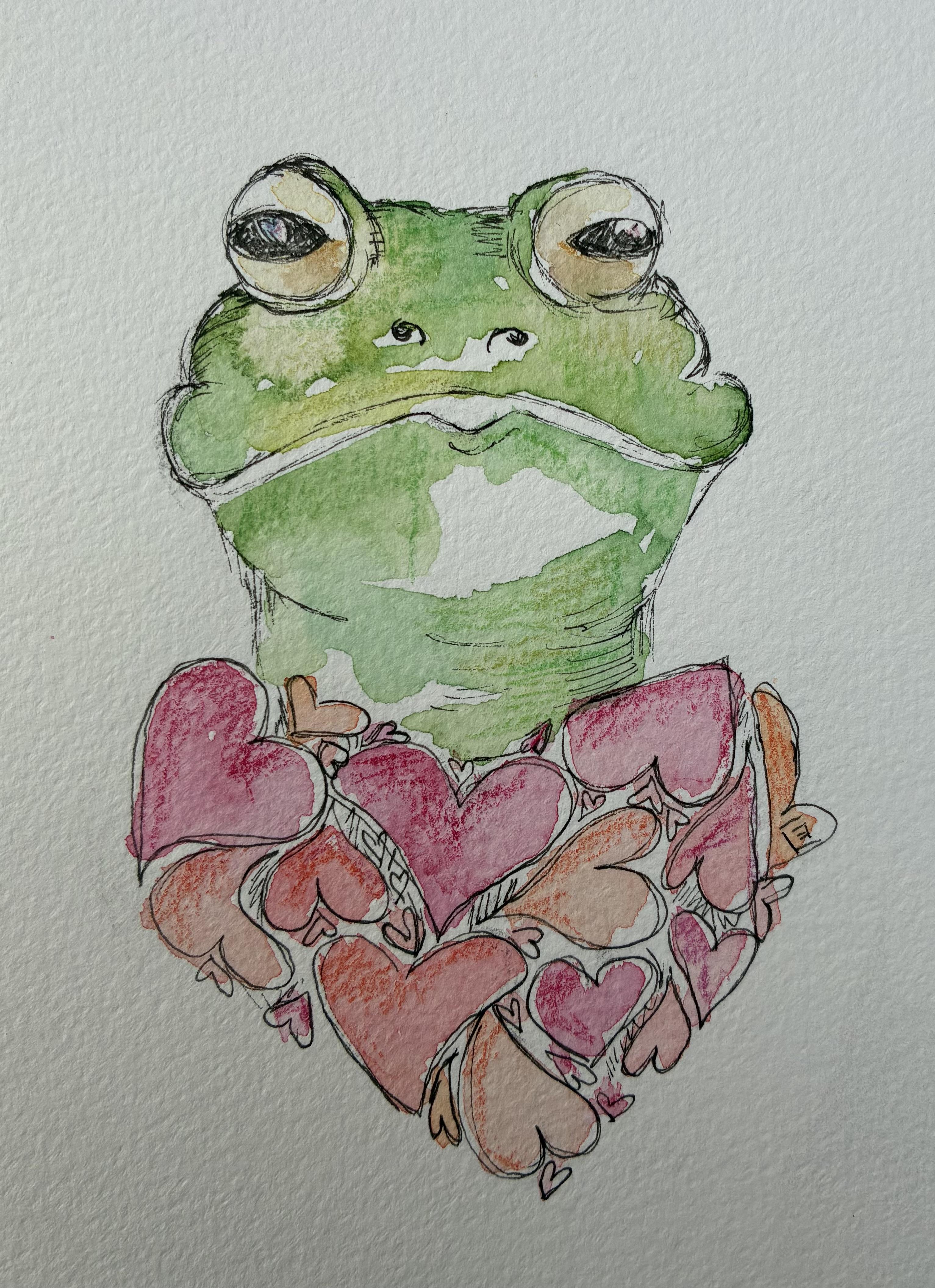 Dieren illustraties met brushpen en aquarelpotloden - Foto