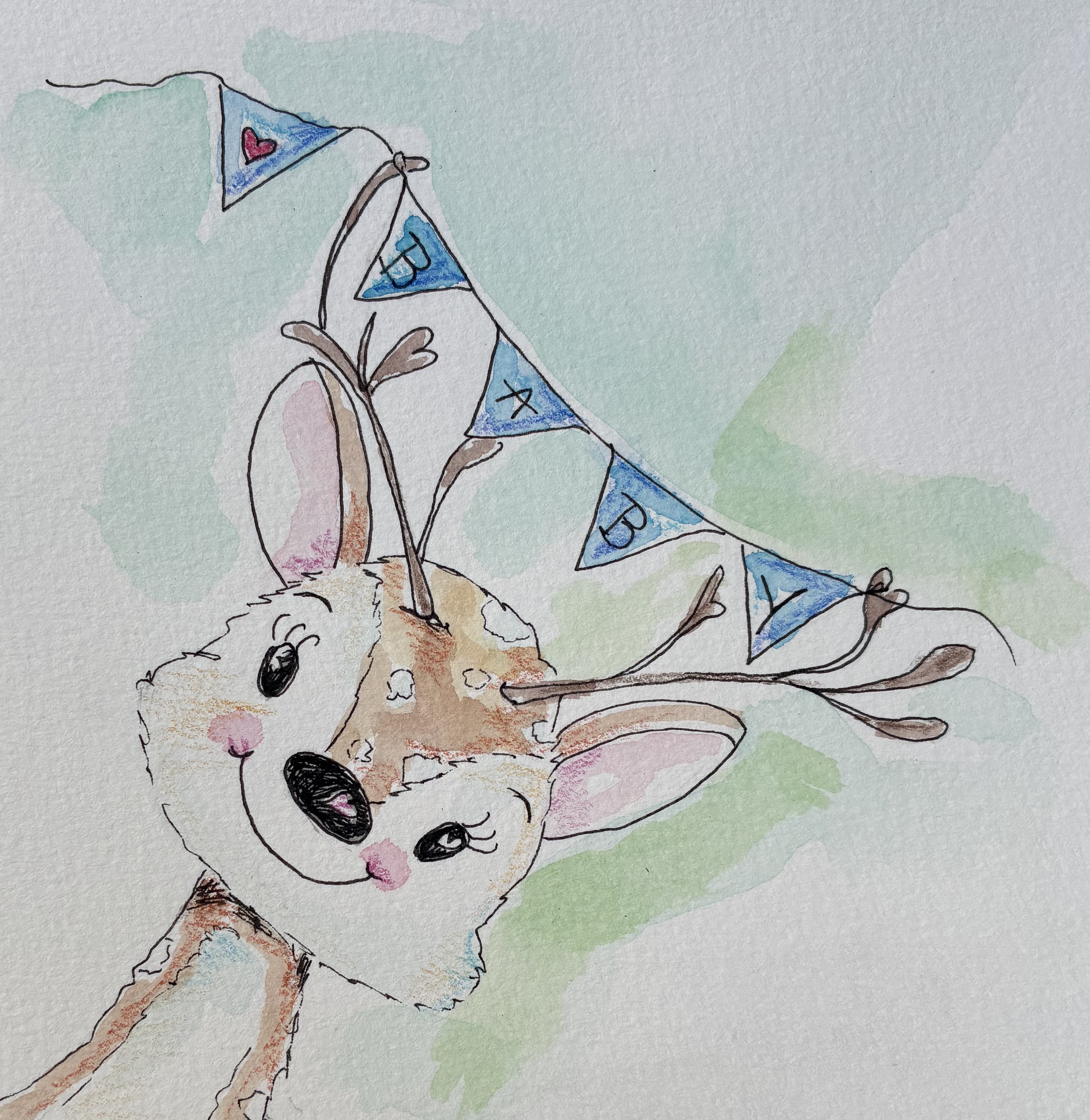 Babyshower: dieren illustraties maken voor de baby-kamer