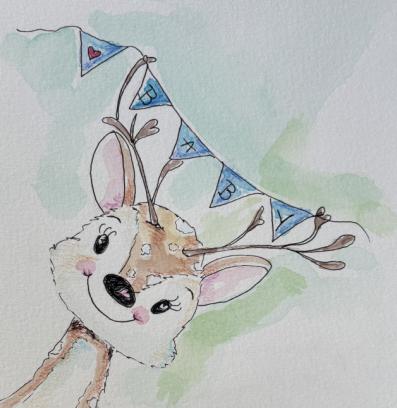 Babyshower: dieren illustraties maken voor de baby-kamer