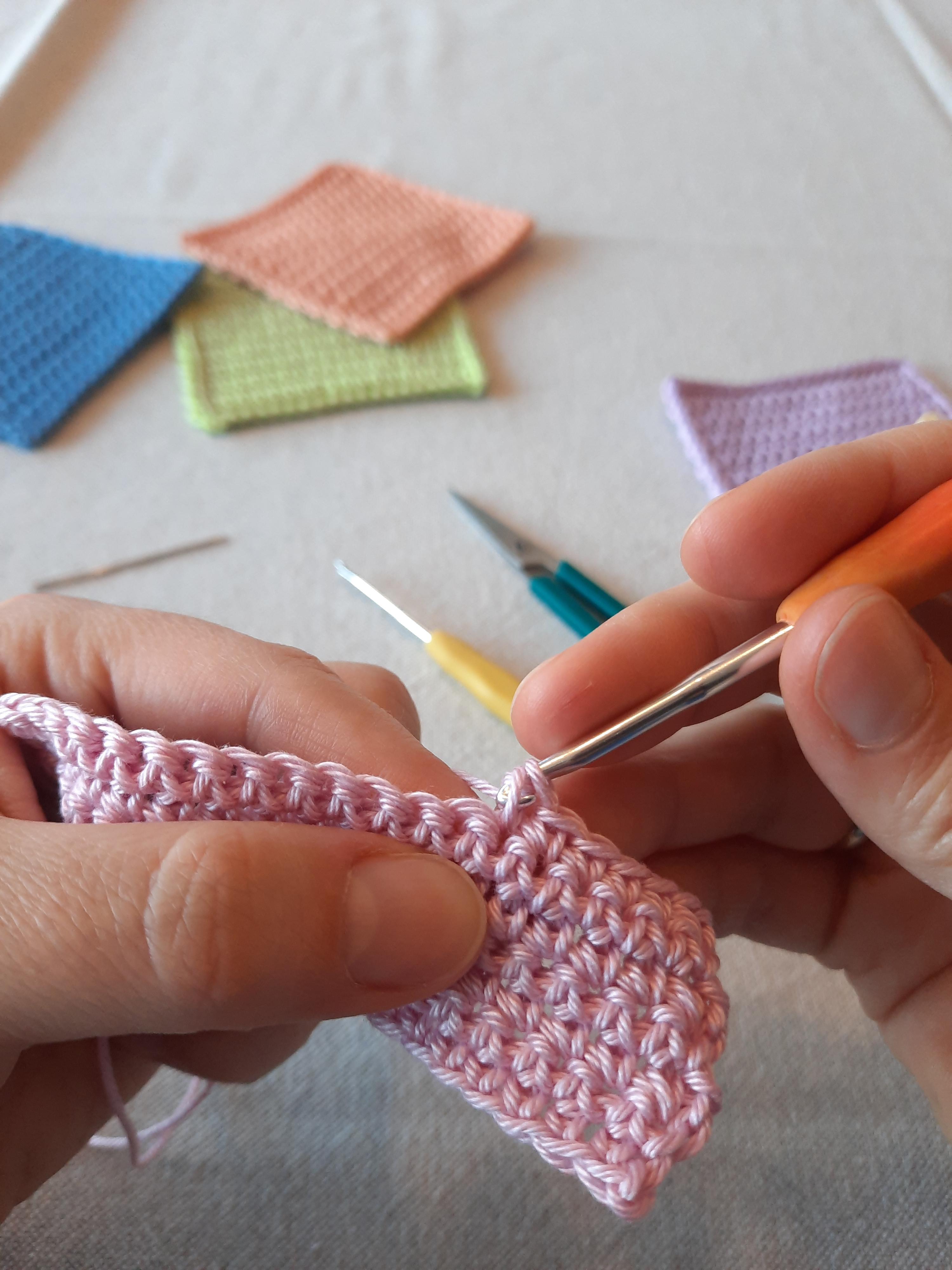 Haken voor beginners - Vierkante onderzetter - Foto