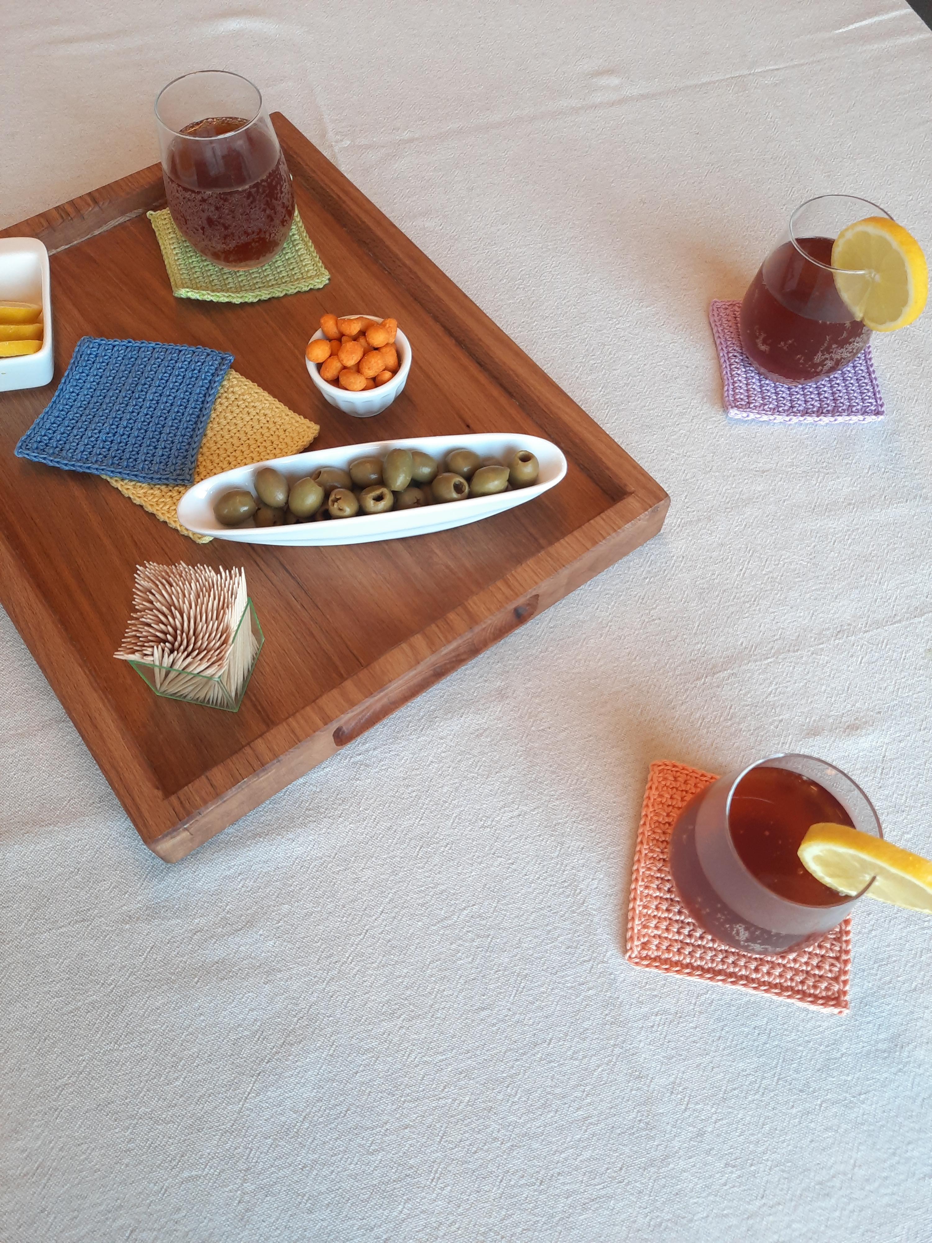 Haken voor beginners - Vierkante onderzetter - Foto