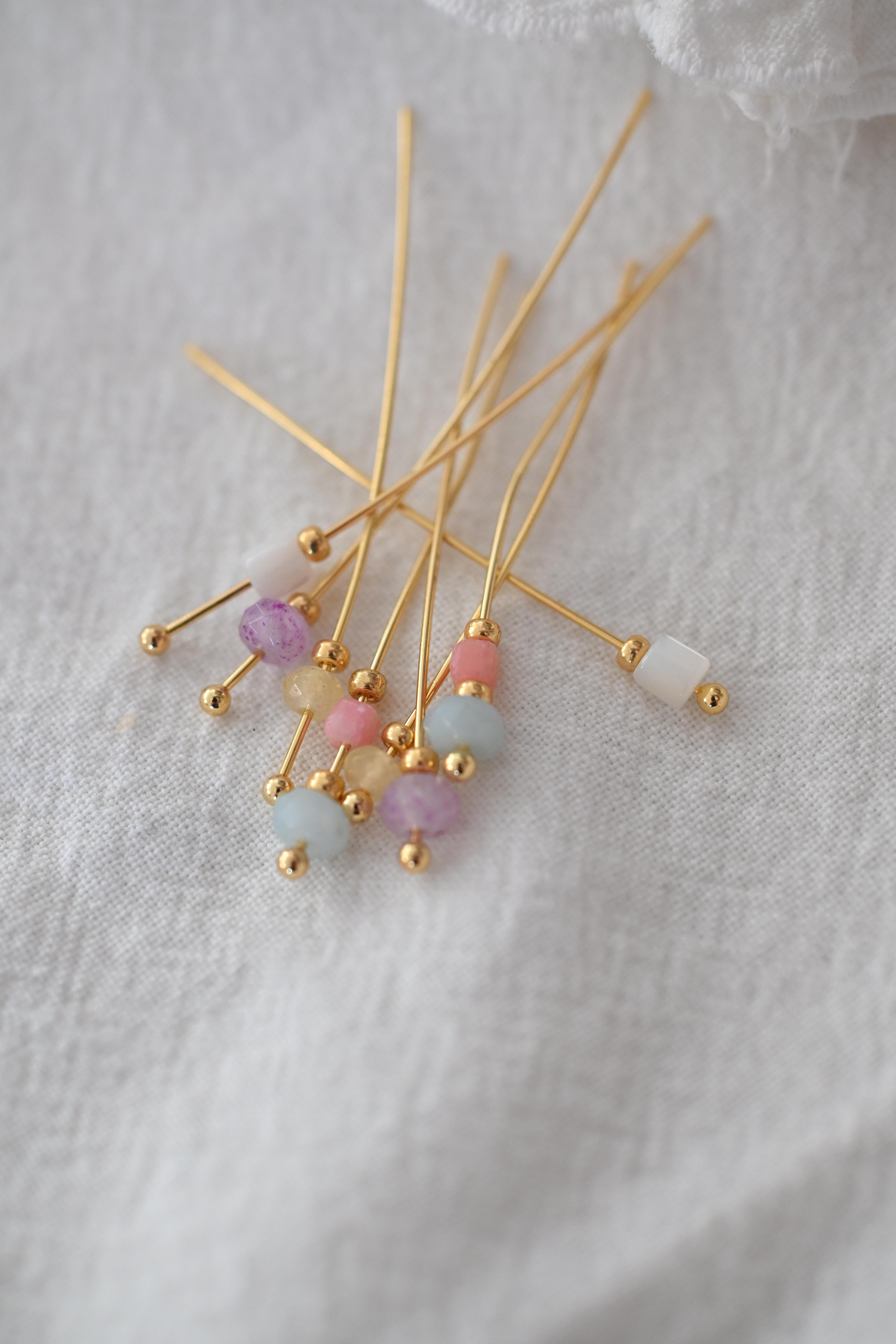 DIY pakket oorbellen maken met natuursteentjes - Foto