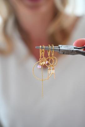 DIY pakket oorbellen maken met natuursteentjes