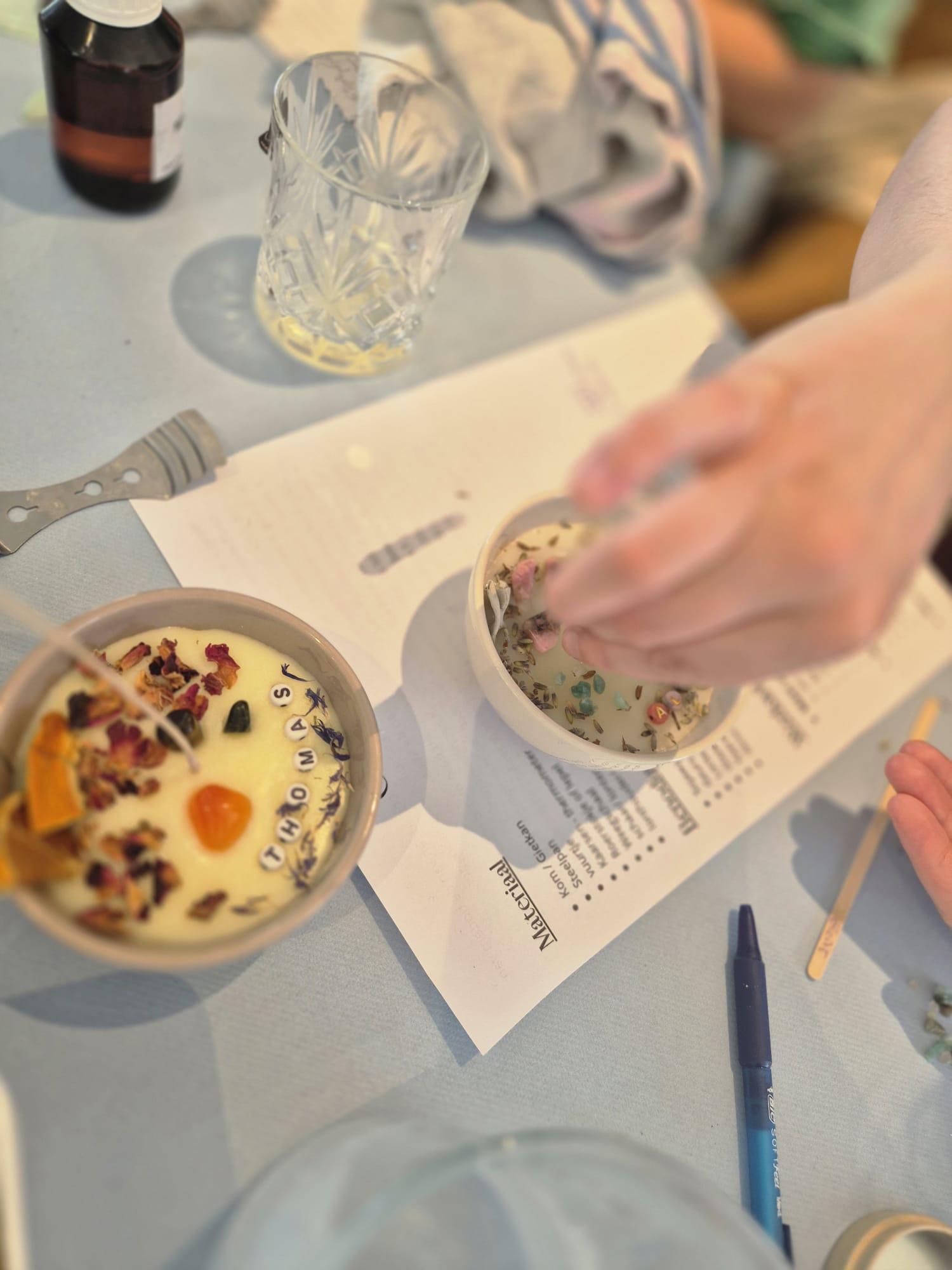 Geurkaarsen maken - Foto