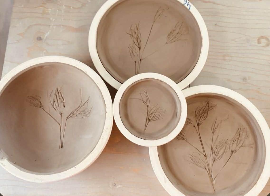 Workshop "lente in je bord" 4 borden - Foto